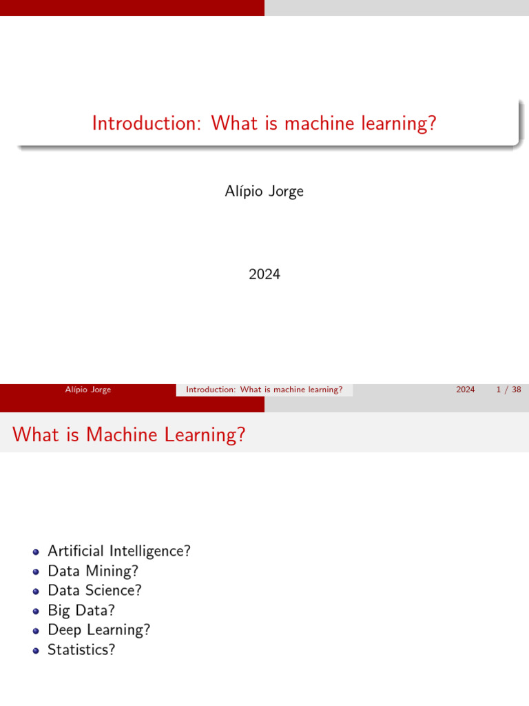 01 Intro ML | PDF