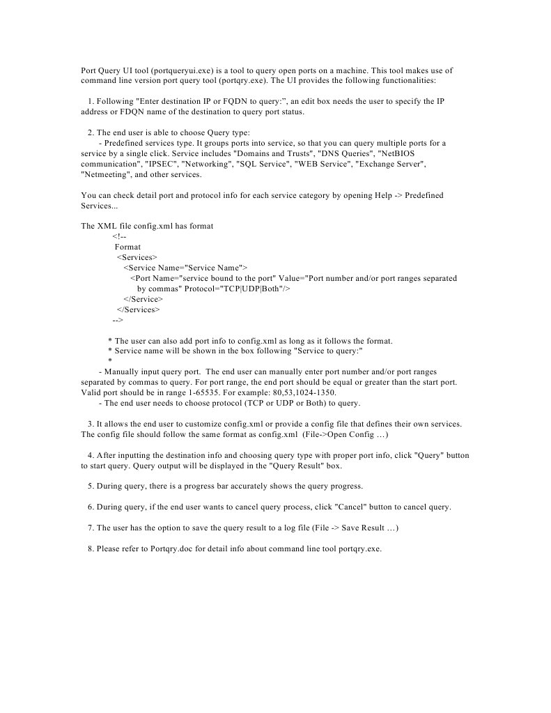 Port Query UI PDF