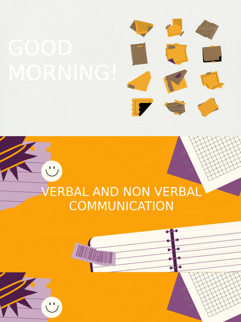 Verbal and Nonverbal Communication Guide | PDF | Nonverbal ...
