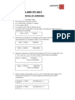 PROPERTIES OF AMMONIA AND ITS USES AS FERTILIZER