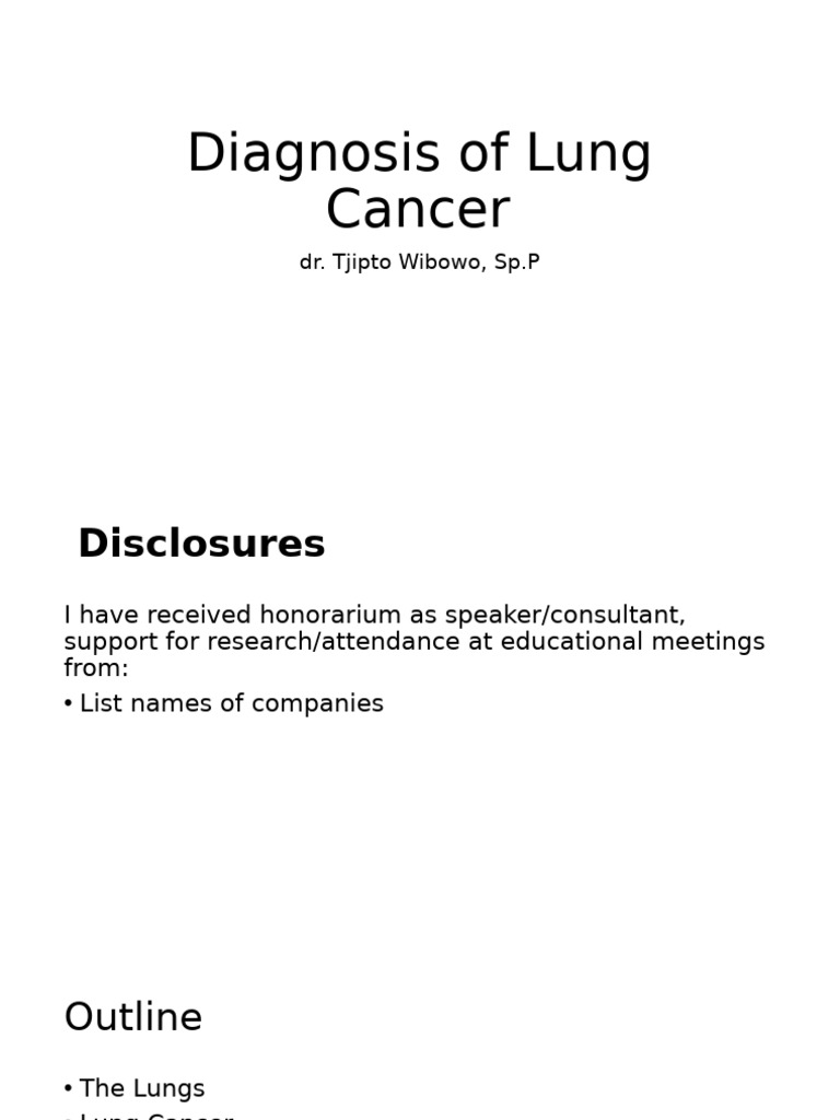 Diagnosis Cancer Lung | PDF