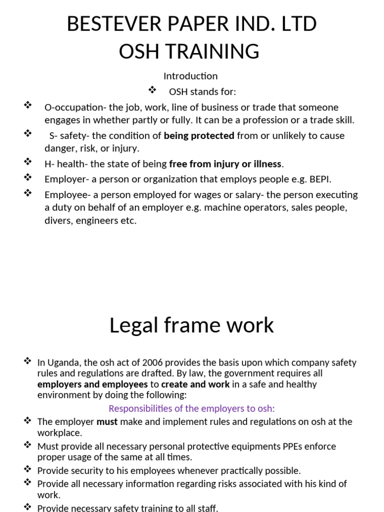 Safety training presentation pdf