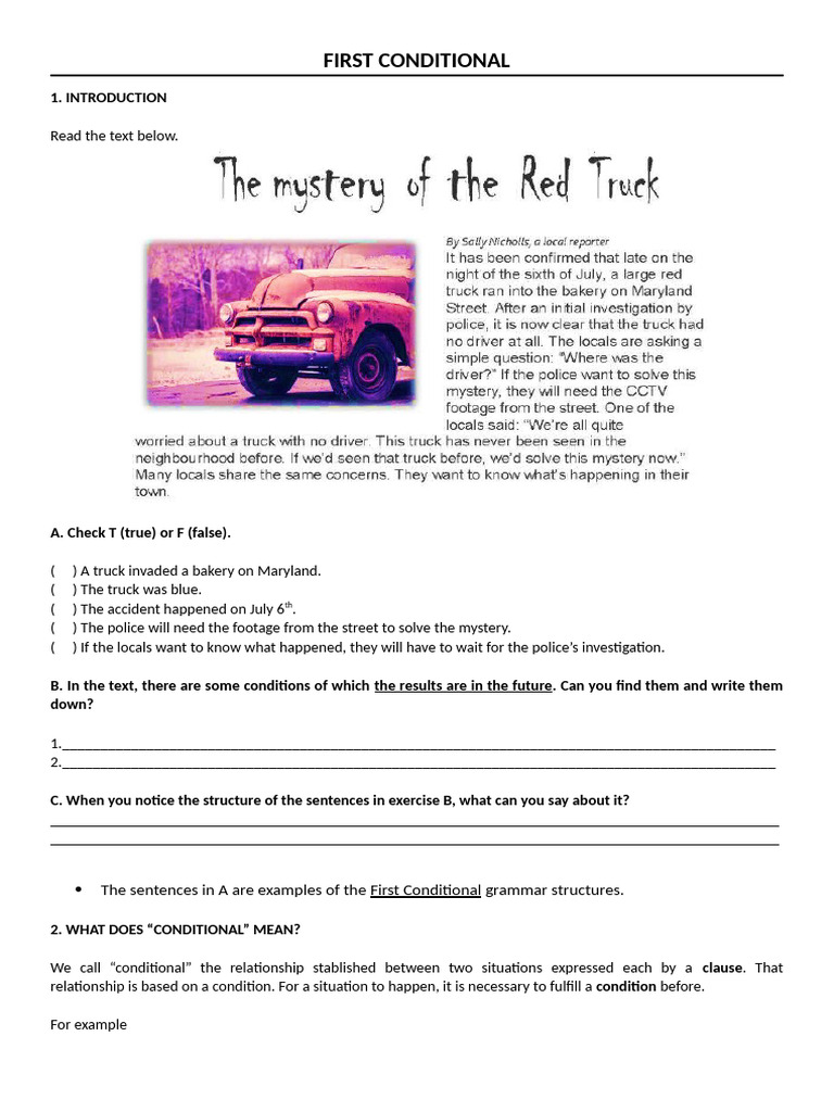 First Conditional | PDF