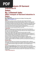 SWOT Analysis of Garment Industries in