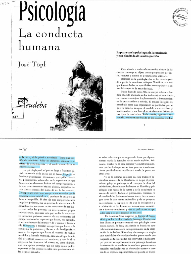 La Conducta Humana - Topf | PDF