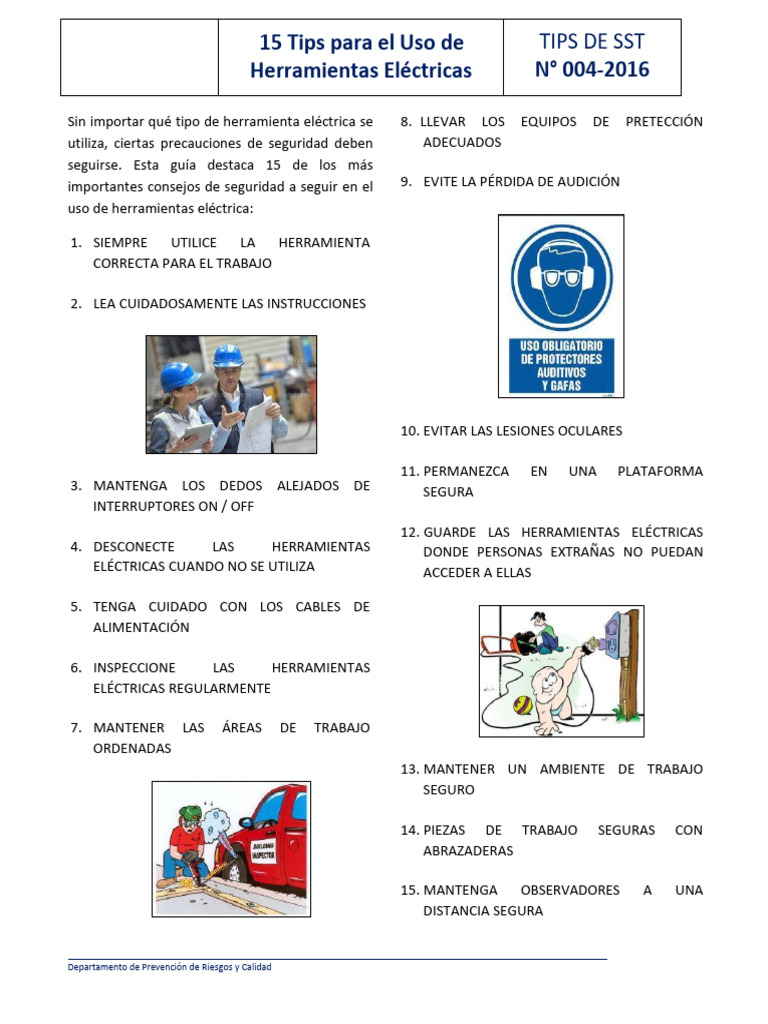 4 15 Tips para El Uso de Herramientas Electricas | PDF