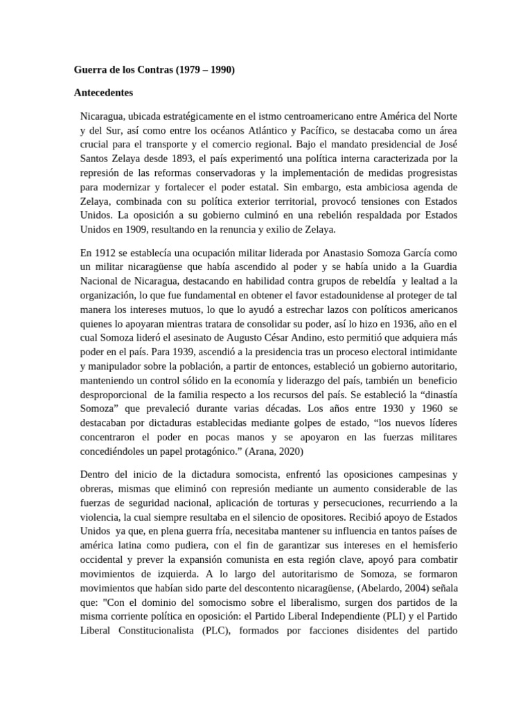 Guerra de Los Contras | PDF