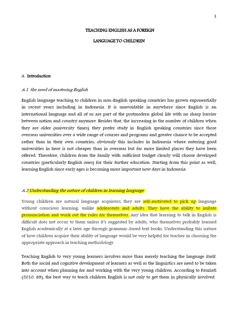Teaching English As A Foreign Language T | PDF