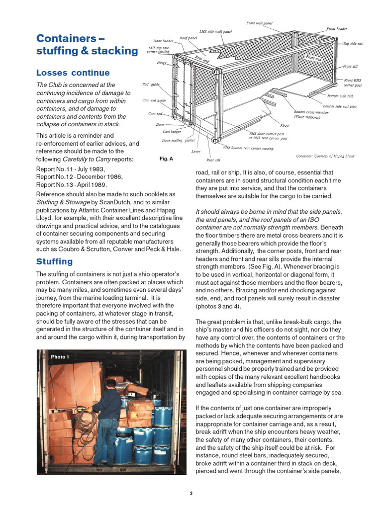 Containers - Stuffing & Stacking: Losses Continue | PDF