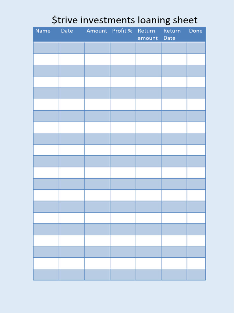 Strive Sheet | PDF