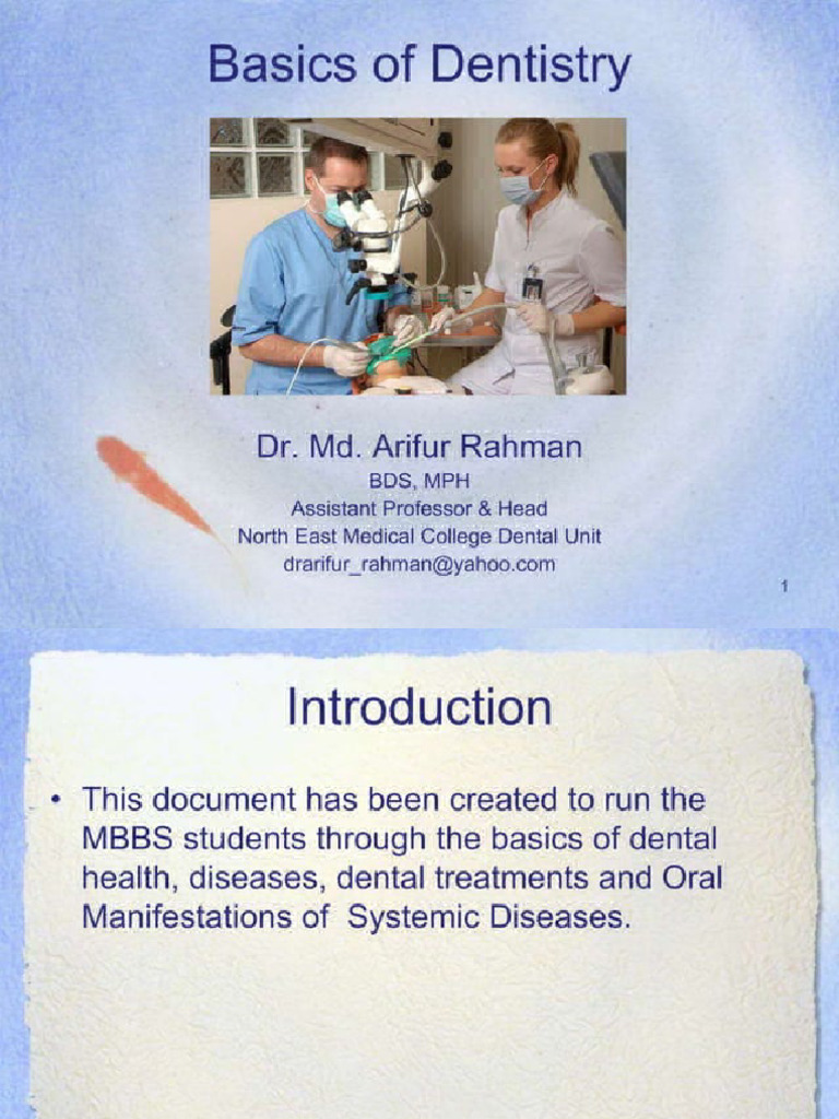 Basics of Dentistry 54966822 | PDF