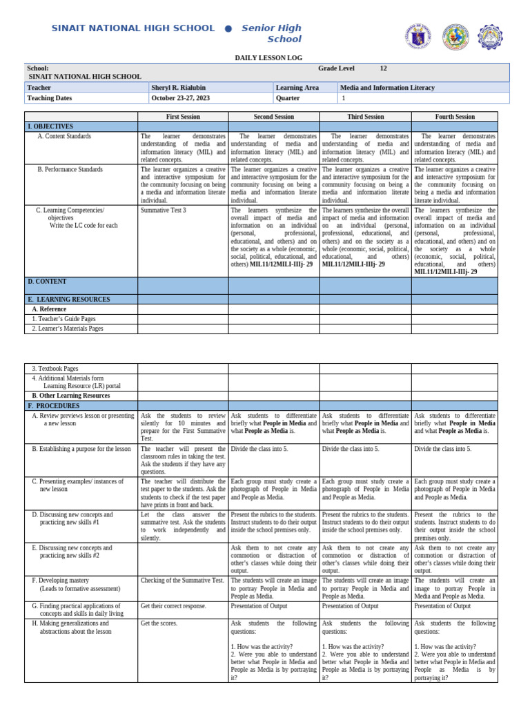 Week 8 | PDF | Learning | Teachers