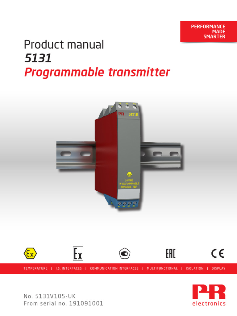 Product Manual: Programmable Transmitter | PDF