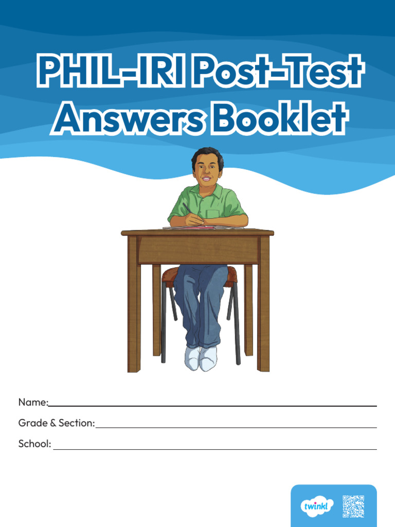 Grade 6 PHIL-IRI Mock Post Test Booklet Answers Booklet | PDF