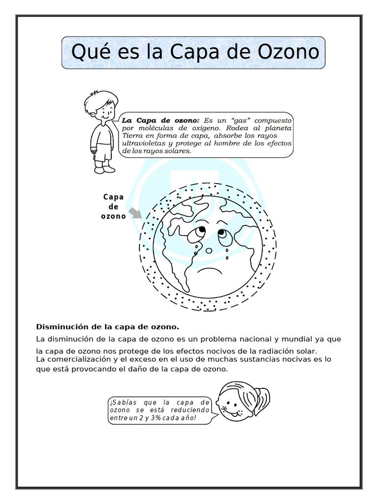 FICHA - CYT - ¿Qué Es La Capa de Ozono | PDF