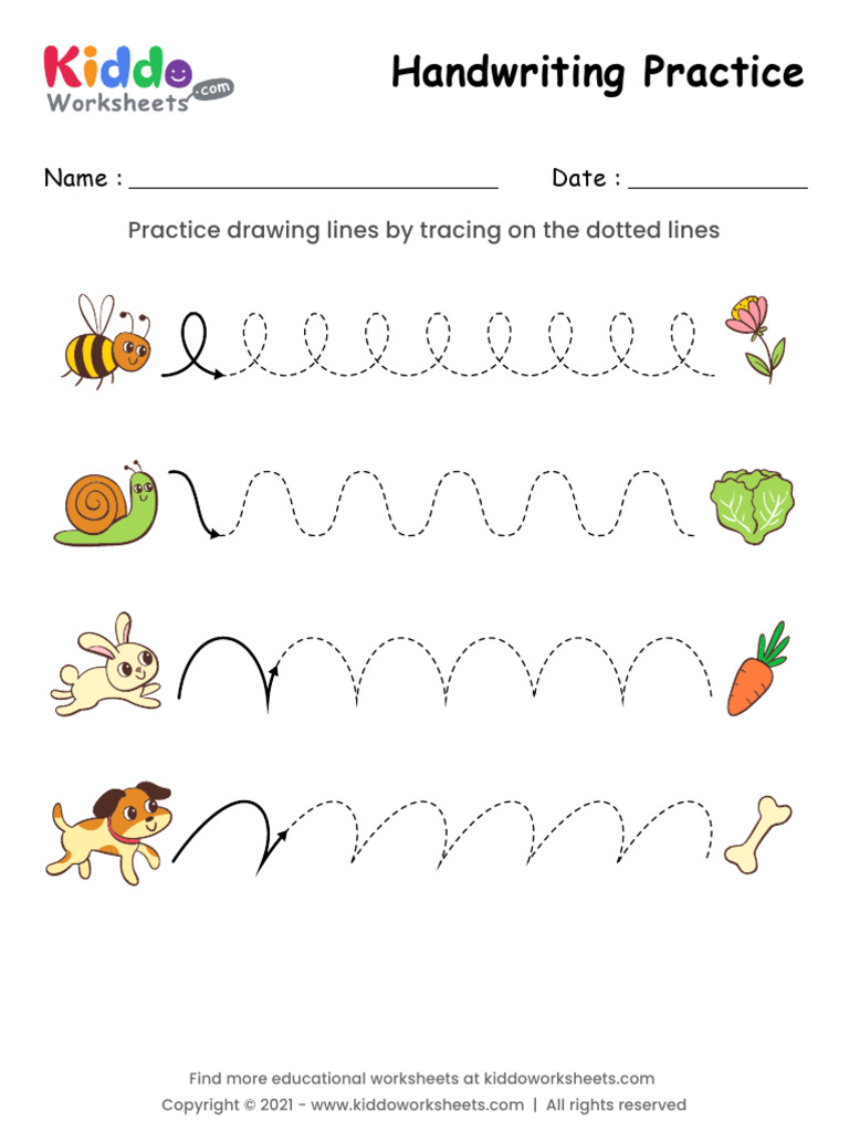 Handwriting Practice Tracing Worksheet 1 | PDF