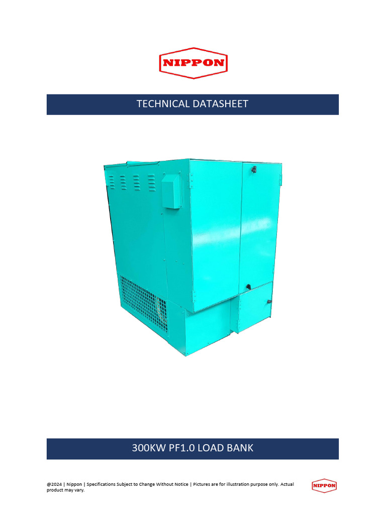 300kW Load Bank PF1.0 - Blank | PDF