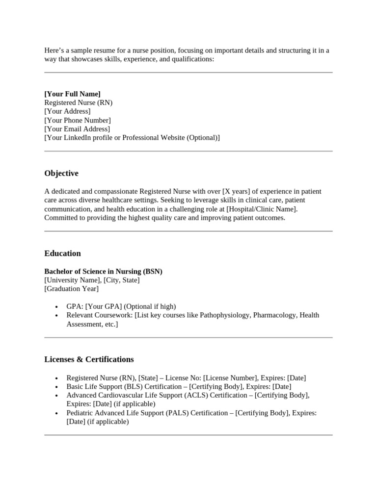 Nurse Resume | PDF