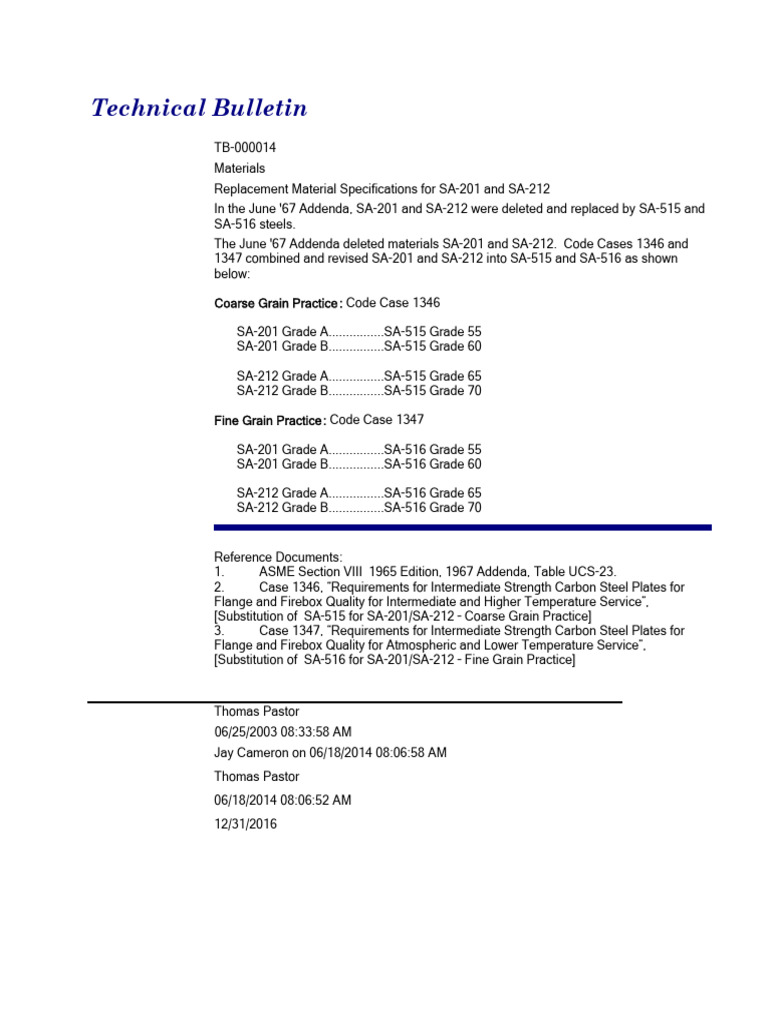 Technical Bulletin 0014 | PDF