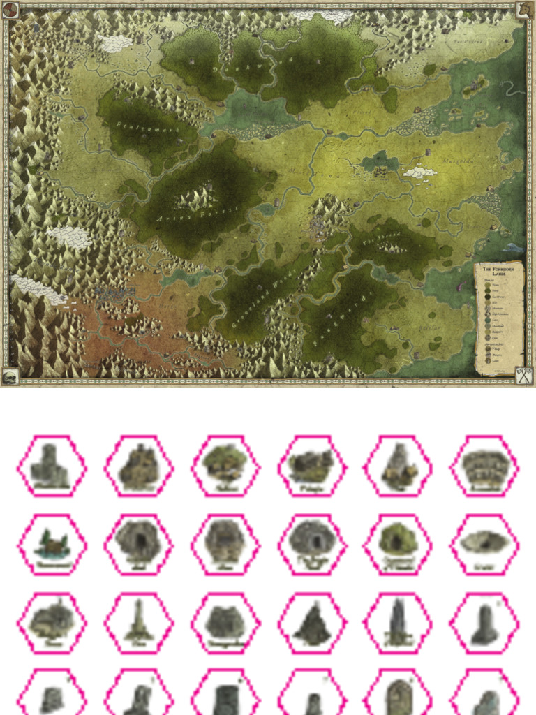 Forbidden Lands Map and Stickers | PDF