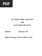 Electric Circuits and Electron Devices