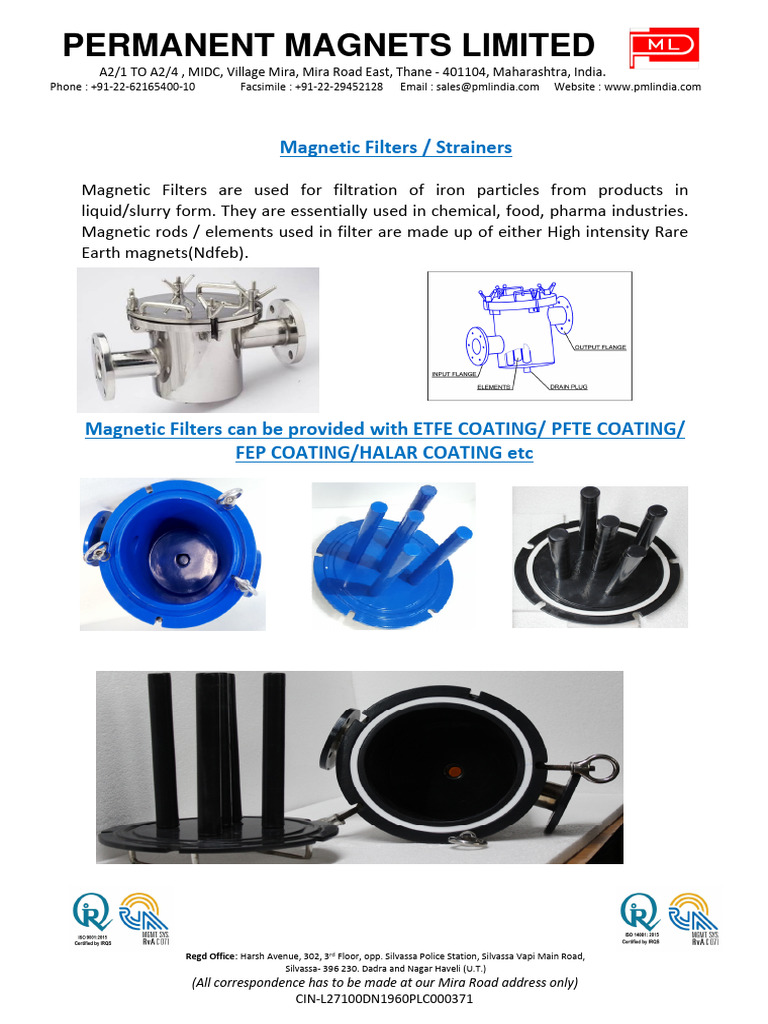 Catalog For Magnetic Filters | PDF