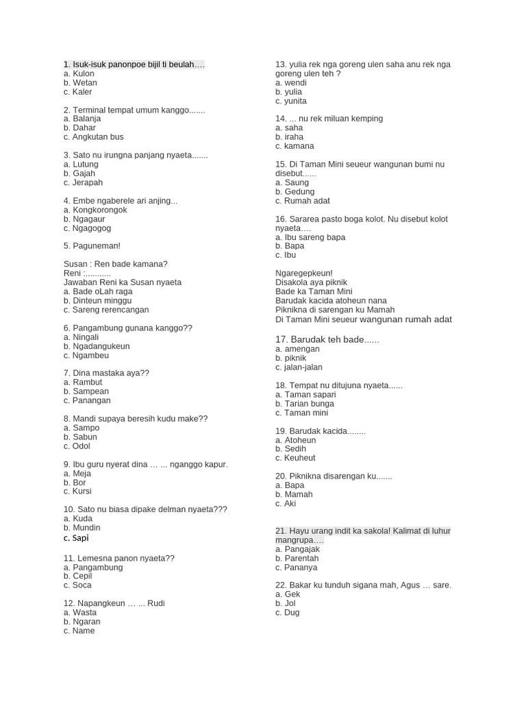 Tips belajar bahasa Sunda untuk pemula