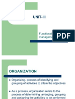 UNIT-III F&if Organization-Organization Chart