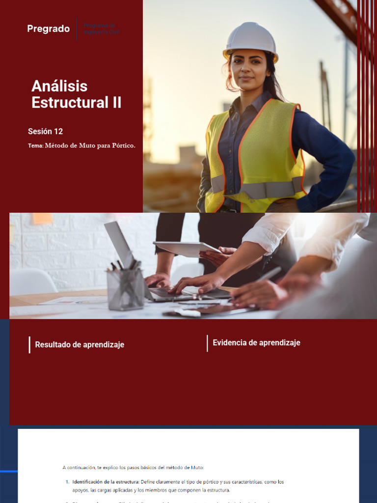 Sesion 12 Método de Muto para Pórticos | PDF