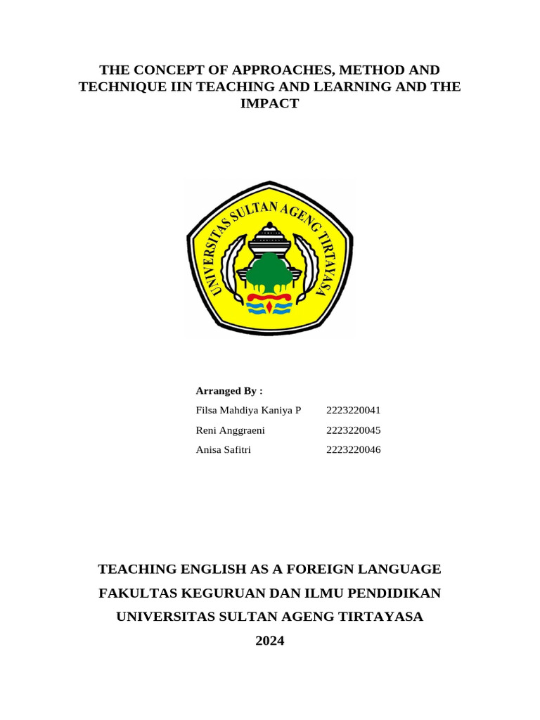 Paper Approach Method Tefl Final | PDF