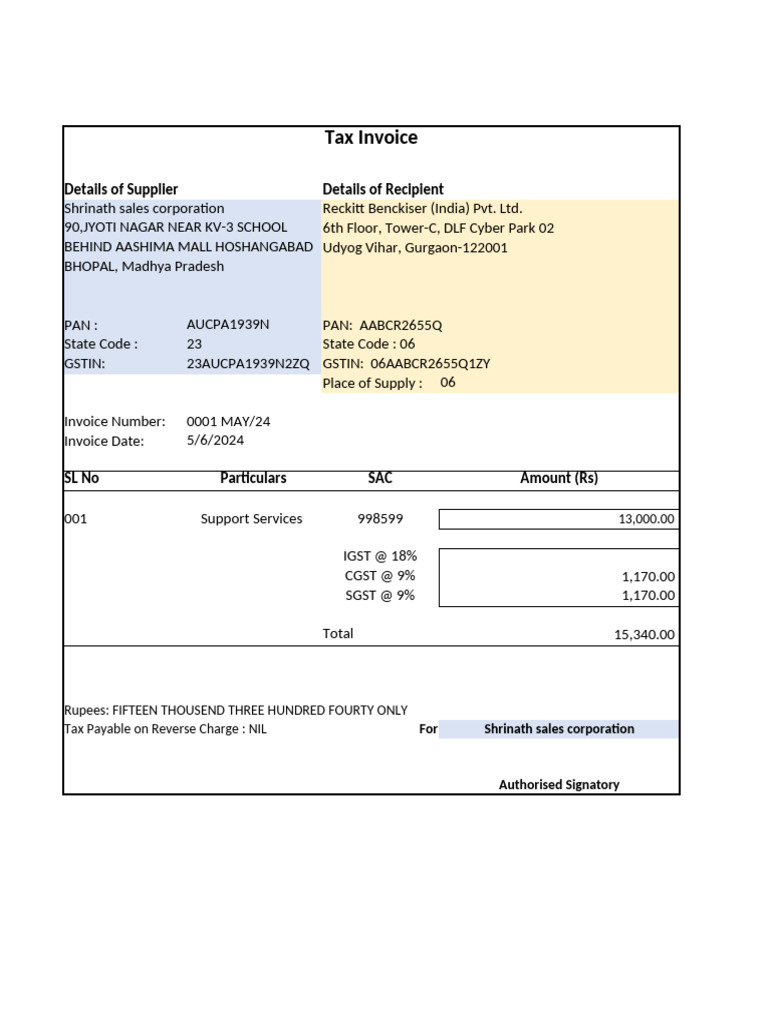 Invoice Format | PDF