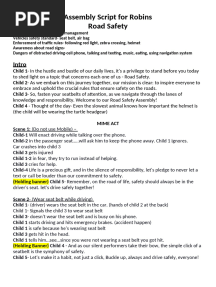 Script For The Assembly-Road Safety