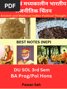 NOTES HINDI Ancient and Medieval Indian Political Thought 3RD SEM