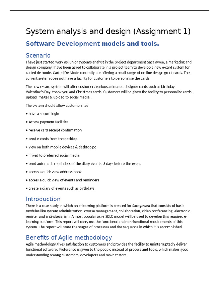 System Analysis and Desig Report | PDF