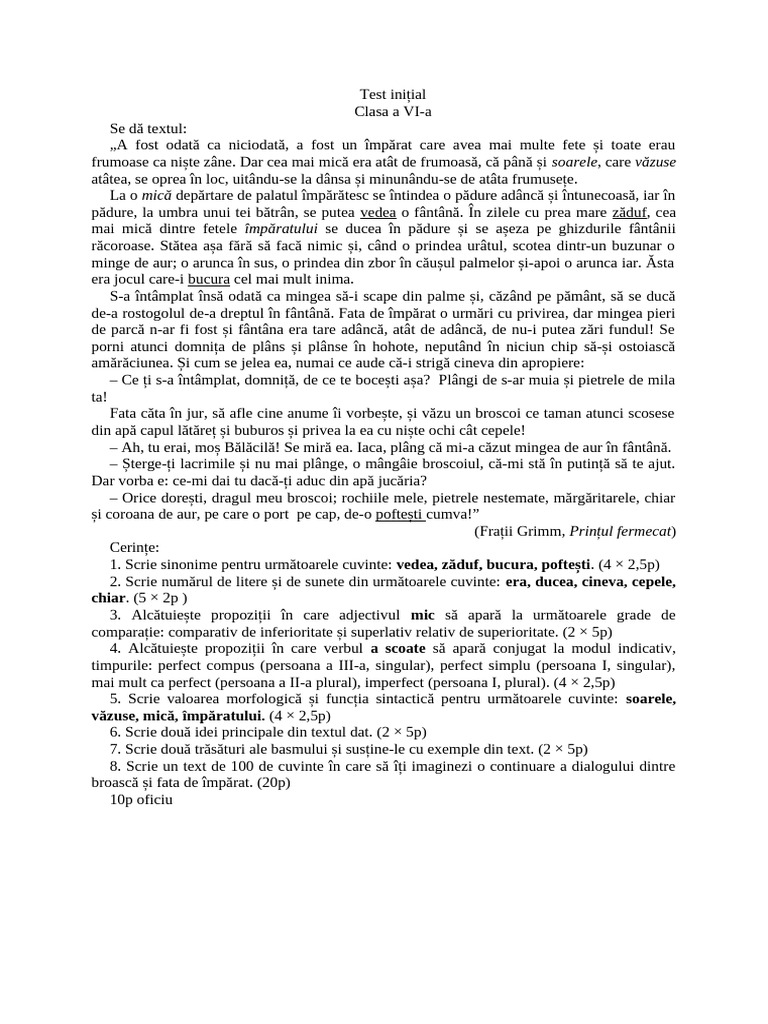 Test Initial Cls 6 | PDF