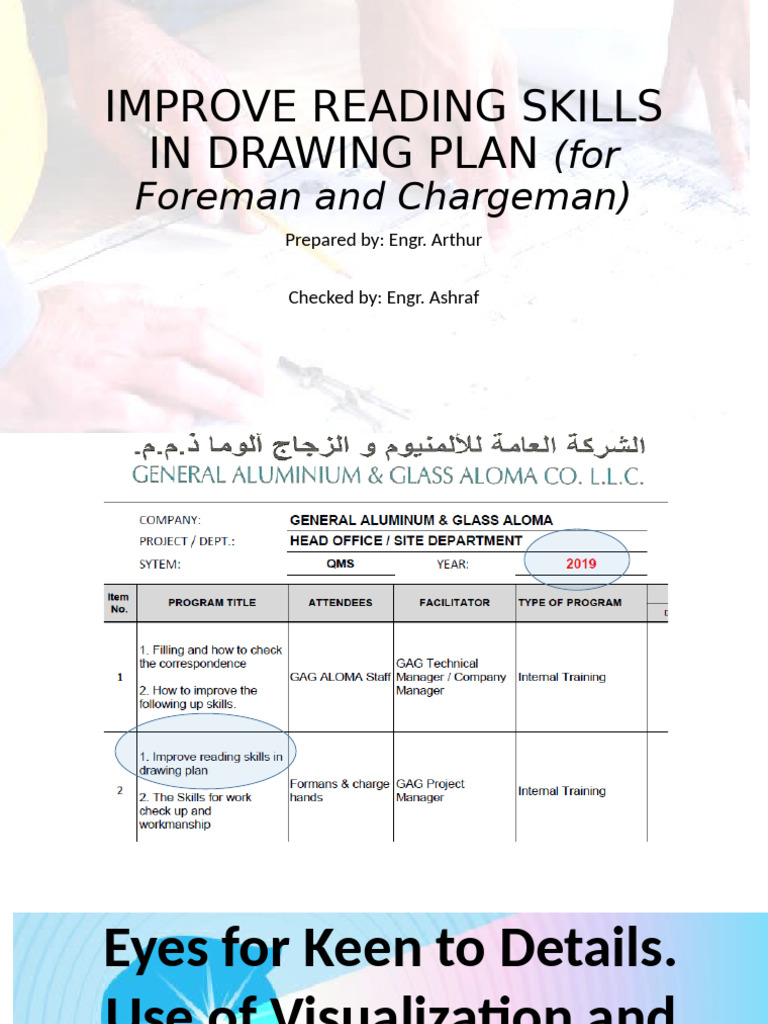 Improve Reading Skills in Drawing Plan | PDF