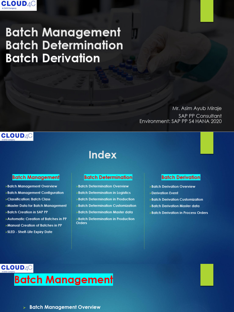 SAP PP Batch Management Overview | PDF | Logistics | Inventory