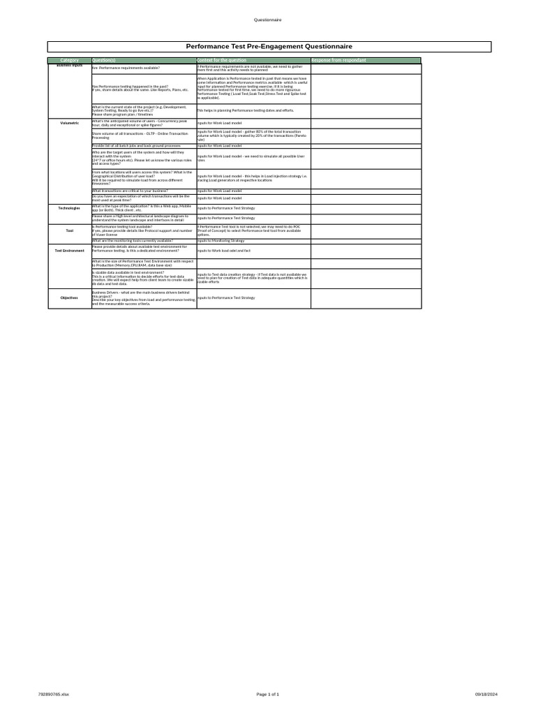 NFR+Questionnaire+V1 0 | PDF