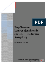 Grzegorz Pazura - Współczesne Konwencjonalne Sił Zbrojne Federacji Rosyjskiej