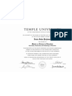 Masters Diploma Temple