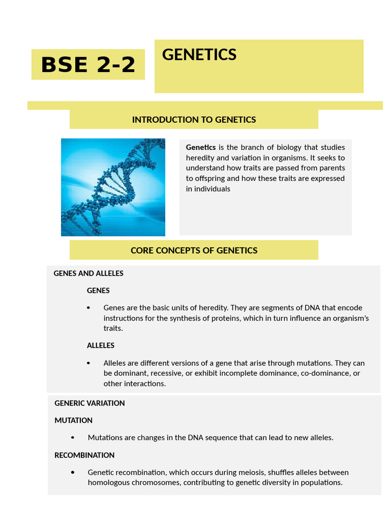 GENETICS | PDF