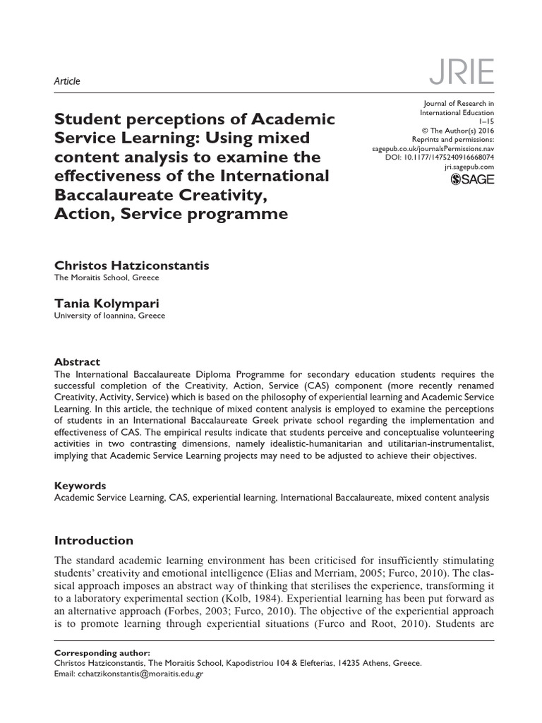 Student Perceptions of Academic Service | PDF