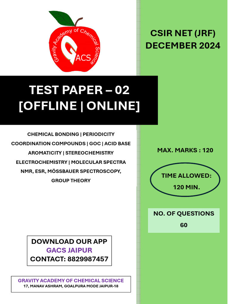 Test Paper-02 Wa | PDF