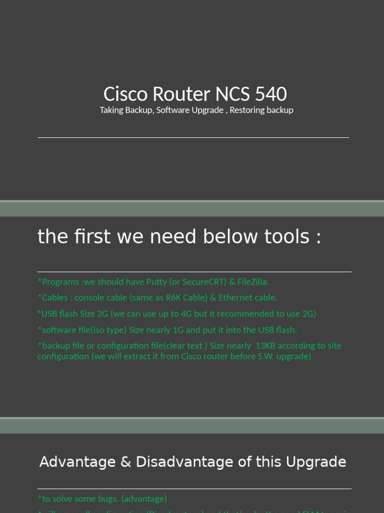 NCS 540 Router Firmware Upgrade Guide | PDF | Computer File ...