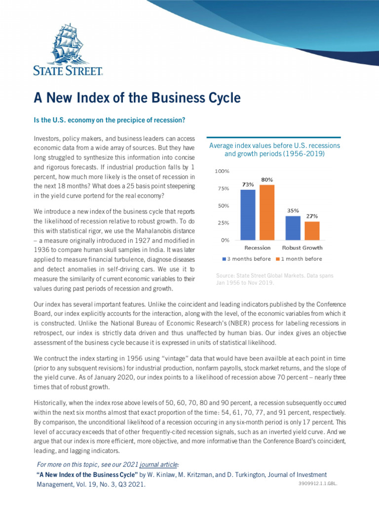 A New Index of The Business Cycle - in One Page - Updated | PDF