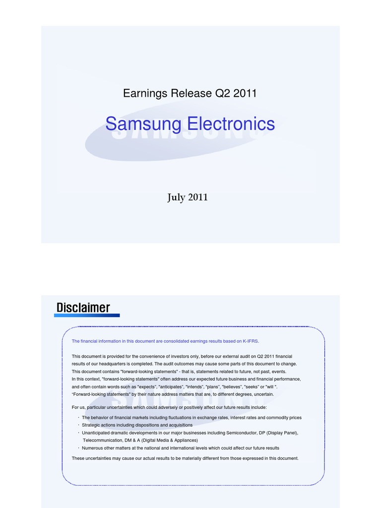 Samsung Annual Report 2011 PDF Net Revenue