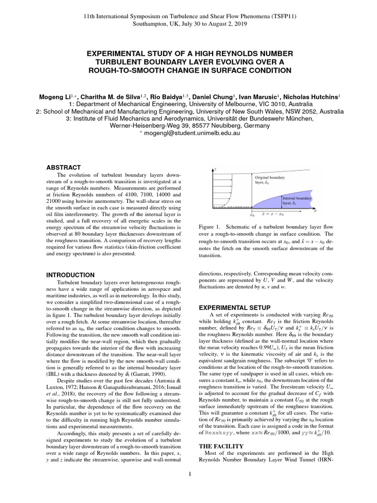 Experimental Study of A High Reynolds Number Turbulent Boundary Layer ...