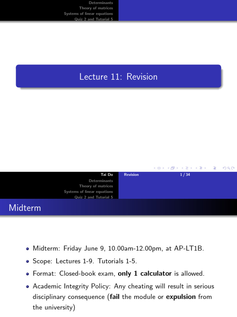 Lecture 11 (With Solutions) | PDF