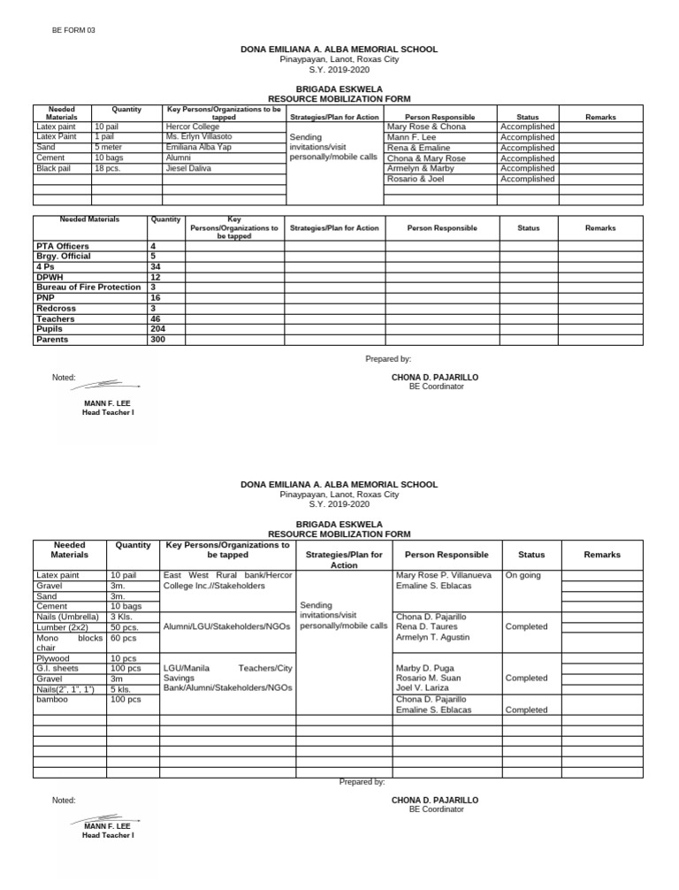 BE FORM 3 | PDF