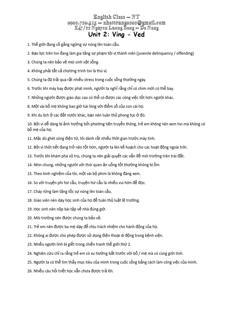Unit 2 Writing | PDF